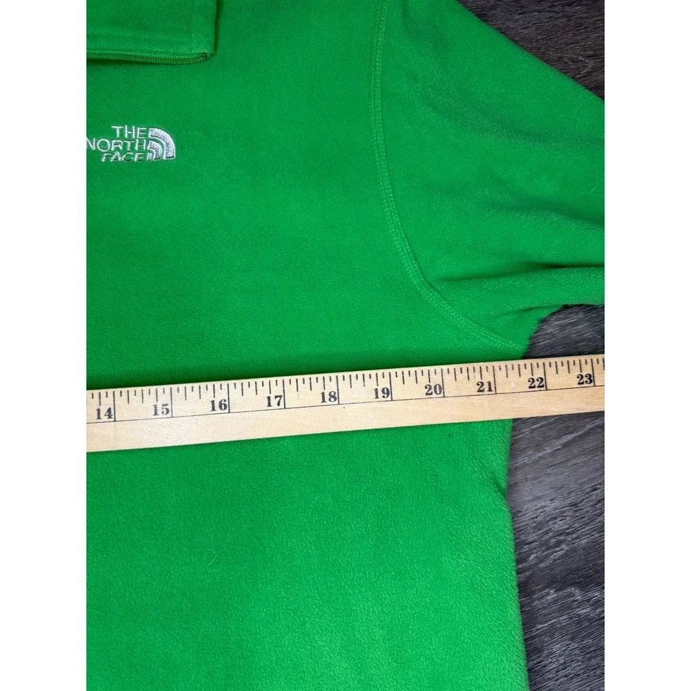 The North Face Sweater Mens M Green Fleece Quarter Zip Sweatshirt‎ Long Sleeve
